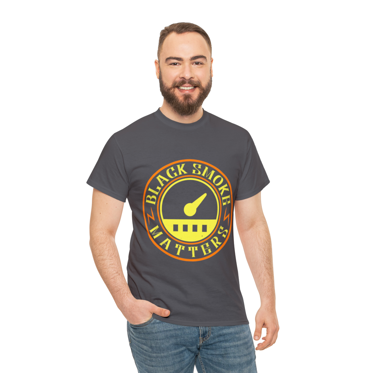 Unisex Heavy Cotton Tee - Black Smoke Matters - Image 73