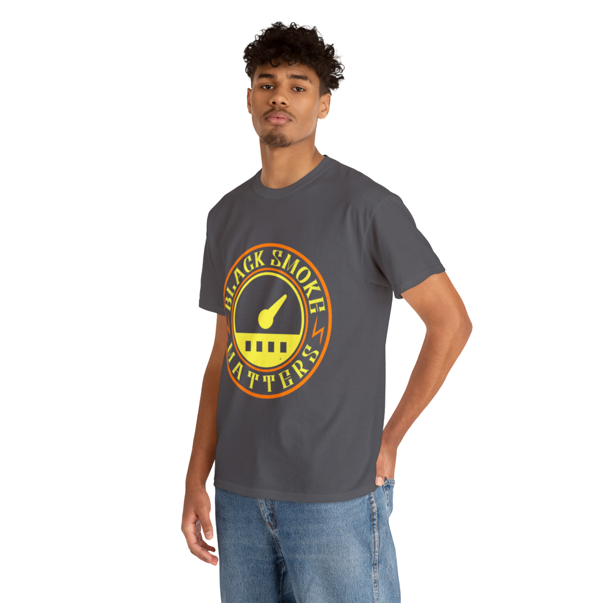 Unisex Heavy Cotton Tee - Black Smoke Matters - Image 78