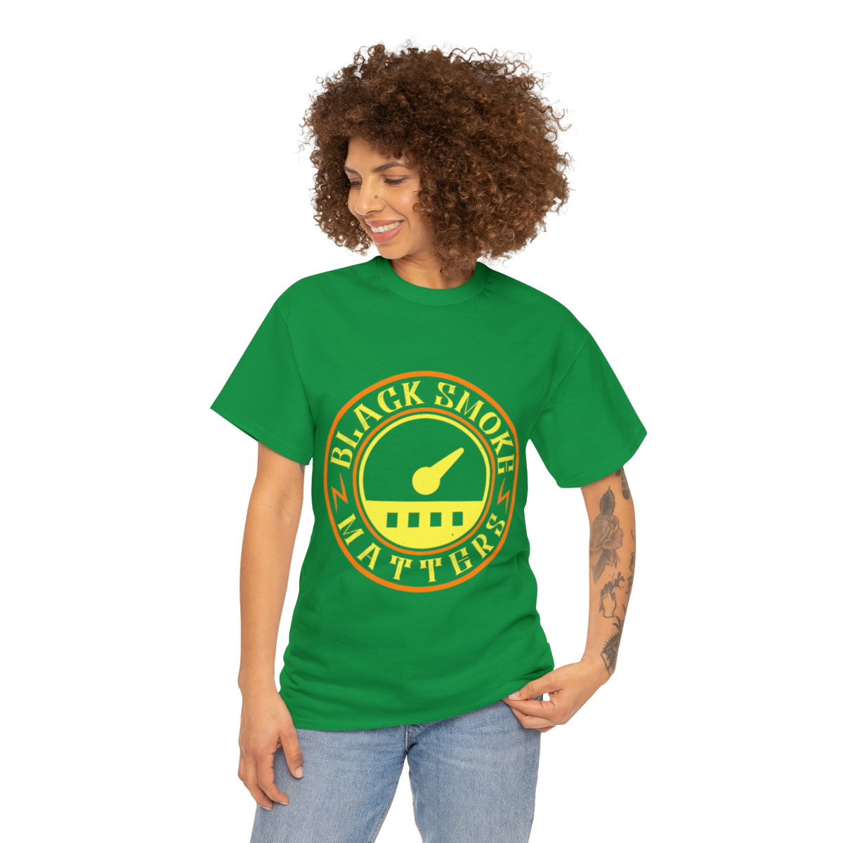 Unisex Heavy Cotton Tee - Black Smoke Matters - Image 64