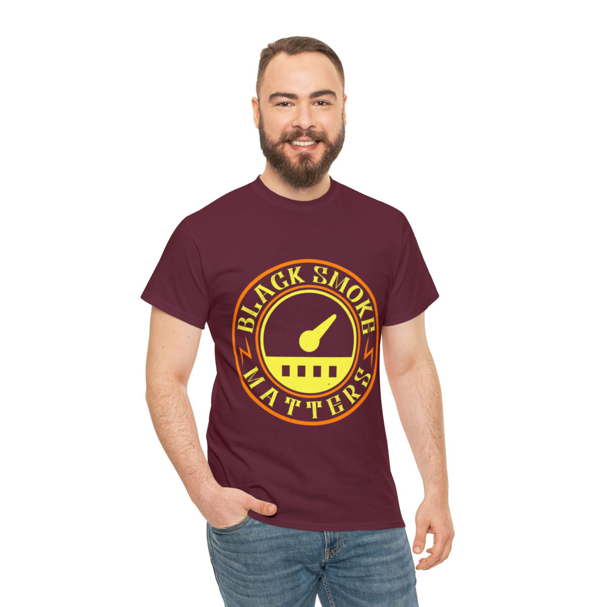 Unisex Heavy Cotton Tee - Black Smoke Matters - Image 13