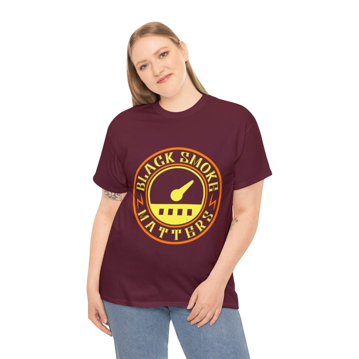 Unisex Heavy Cotton Tee - Black Smoke Matters - Image 17