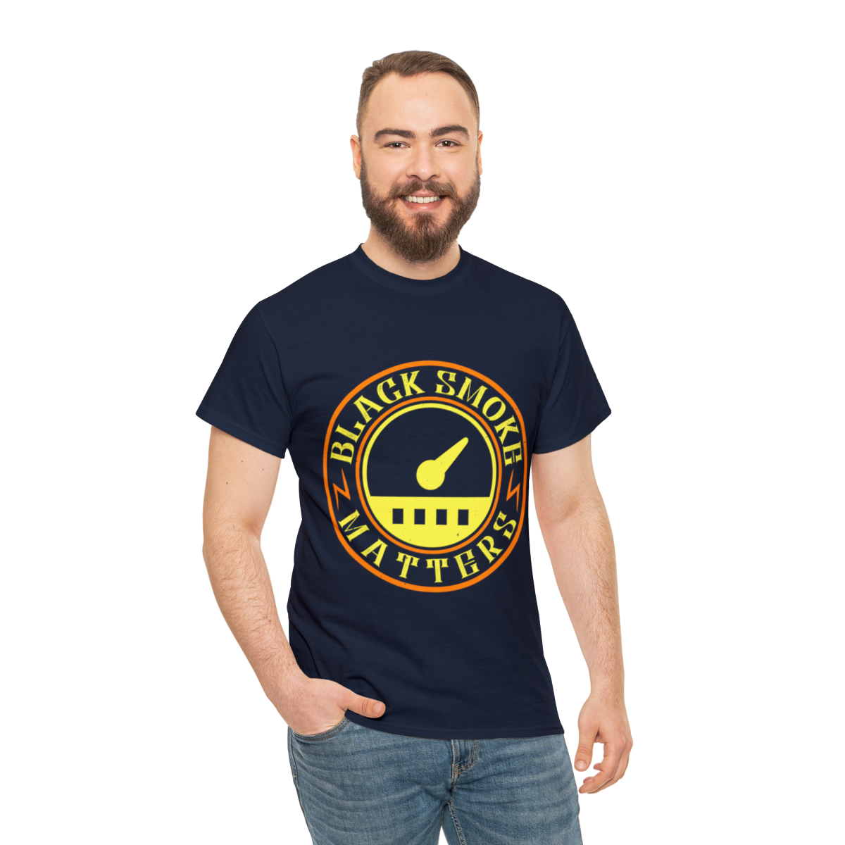 Unisex Heavy Cotton Tee - Black Smoke Matters - Image 97