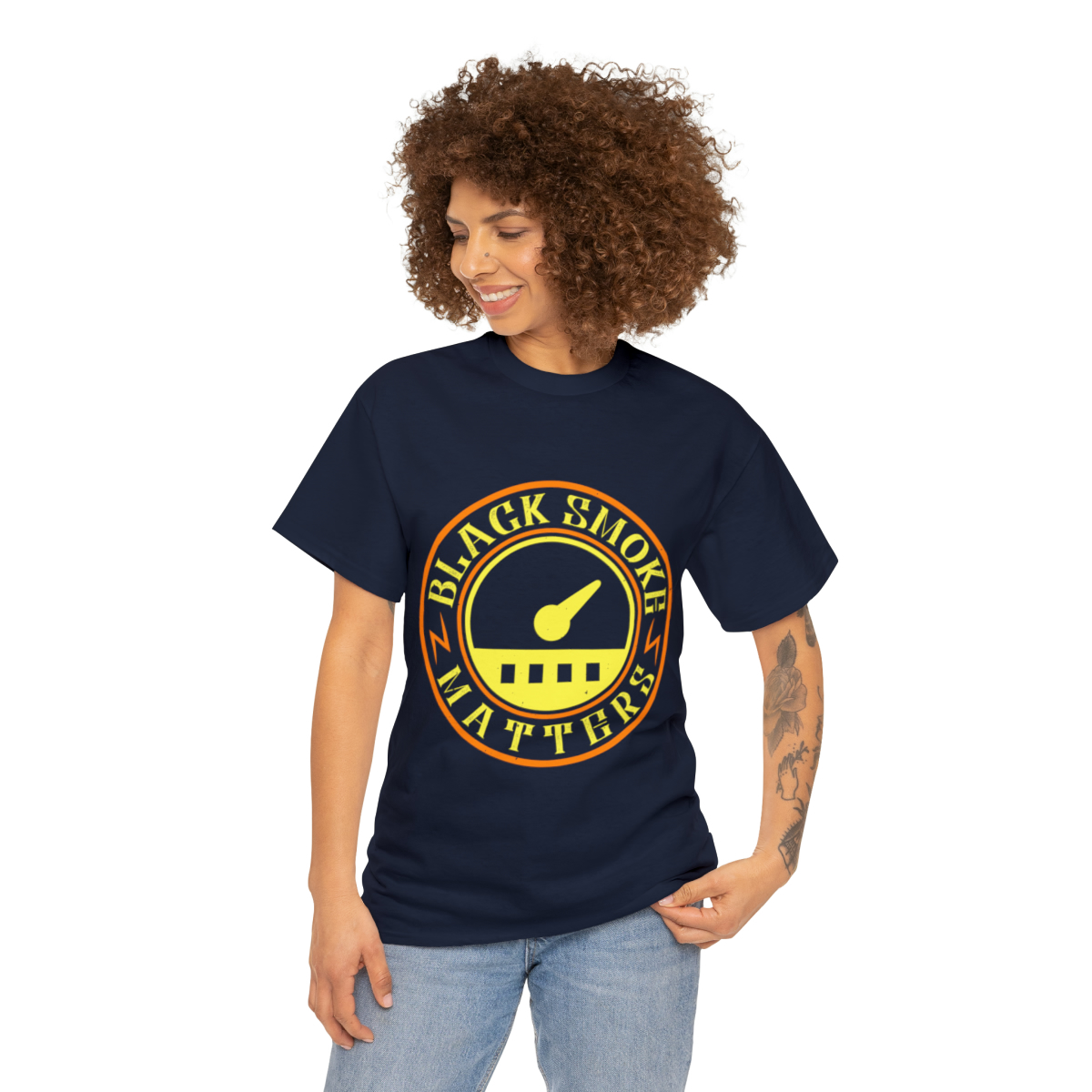 Unisex Heavy Cotton Tee - Black Smoke Matters - Image 100
