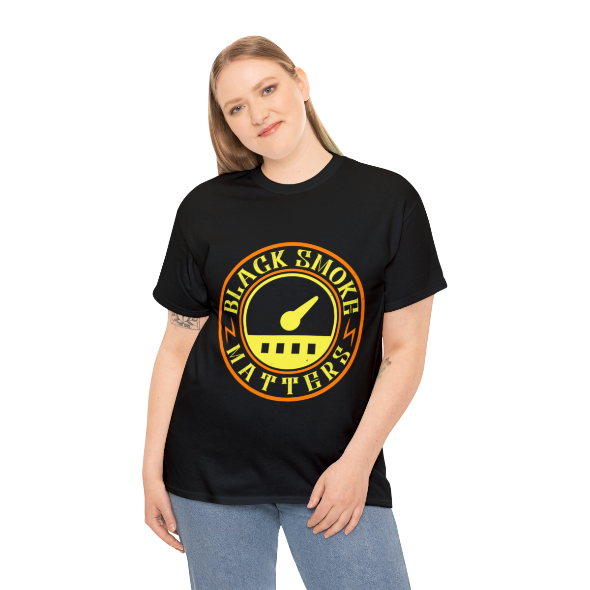 Unisex Heavy Cotton Tee - Black Smoke Matters - Image 5