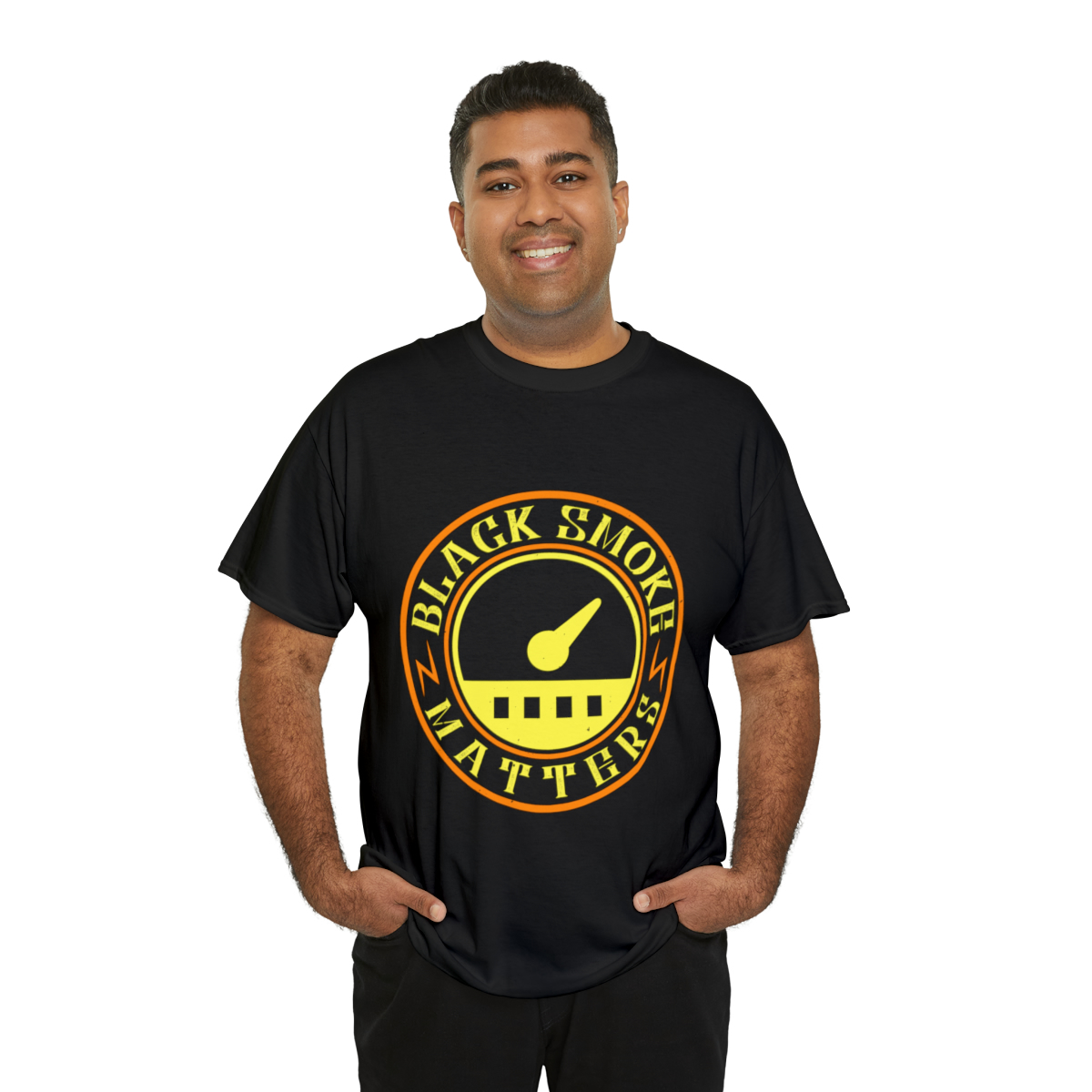 Unisex Heavy Cotton Tee - Black Smoke Matters - Image 8