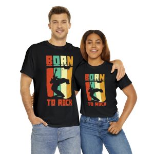 Unisex Heavy Cotton Tee - Born To Rock - Colors